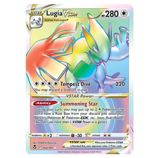 Pokemon TCG Lugia VSTAR Silver Tempest 202/195