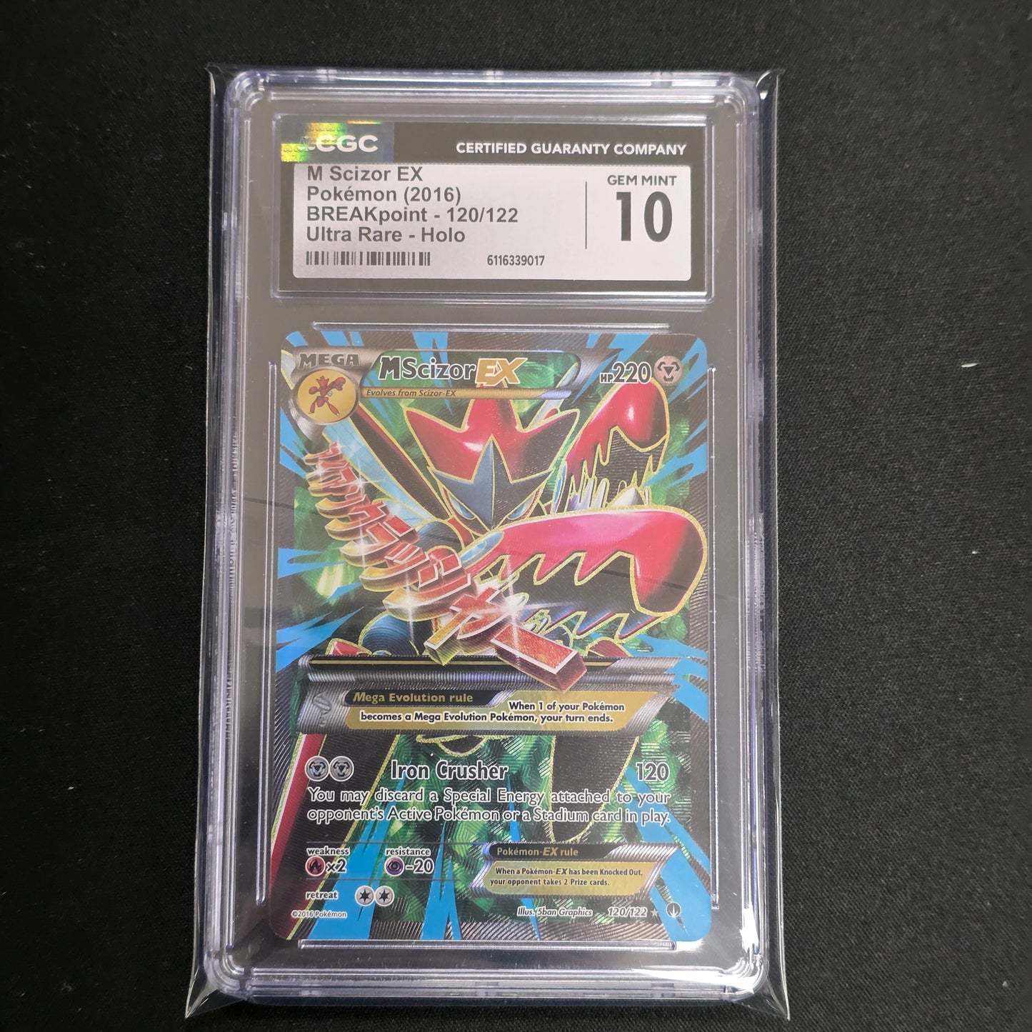 Pokemon TCG M Scizor EX BREAKpoint 120/122 (CGC 10)