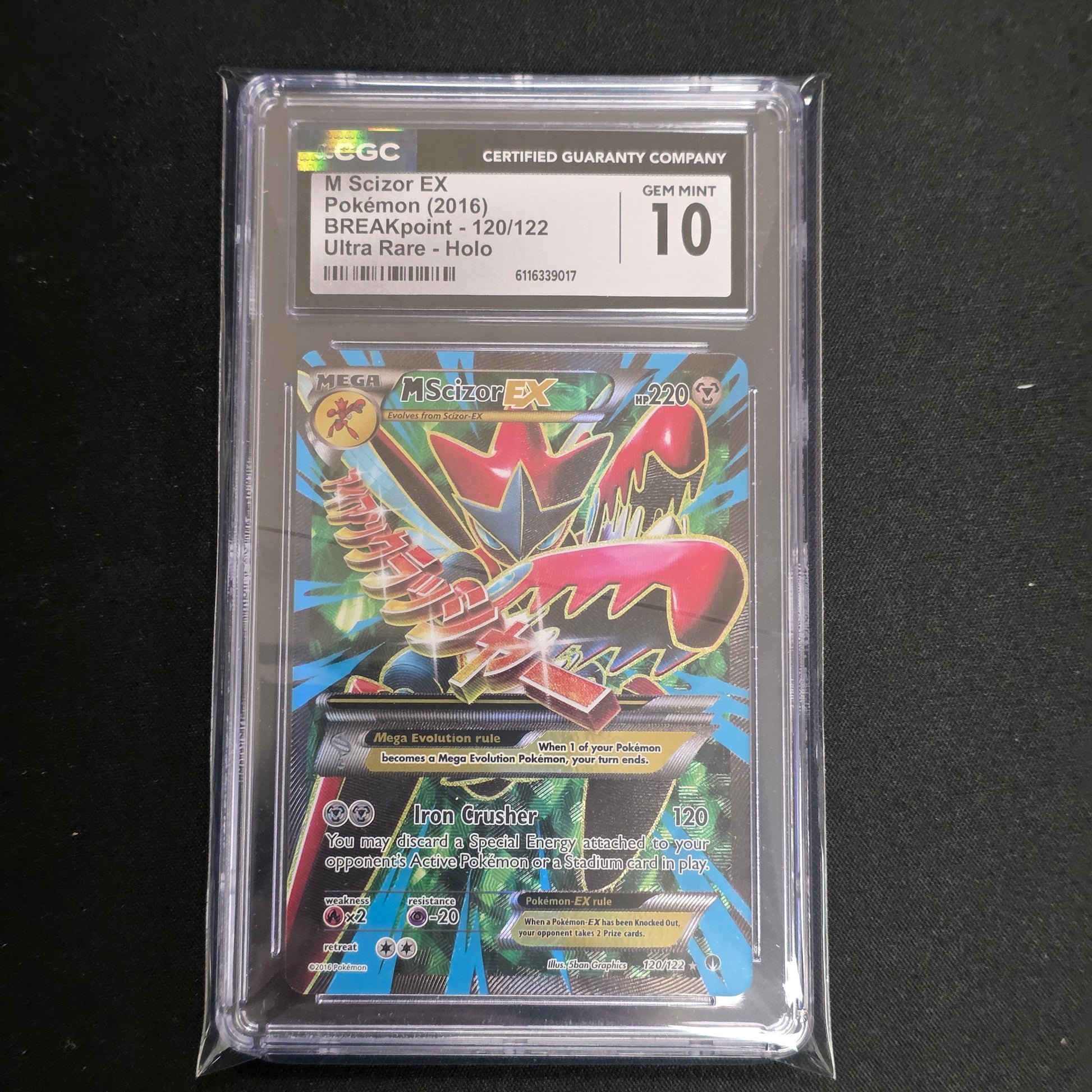 Pokemon TCG M Scizor EX BREAKpoint 120/122 (CGC 10)