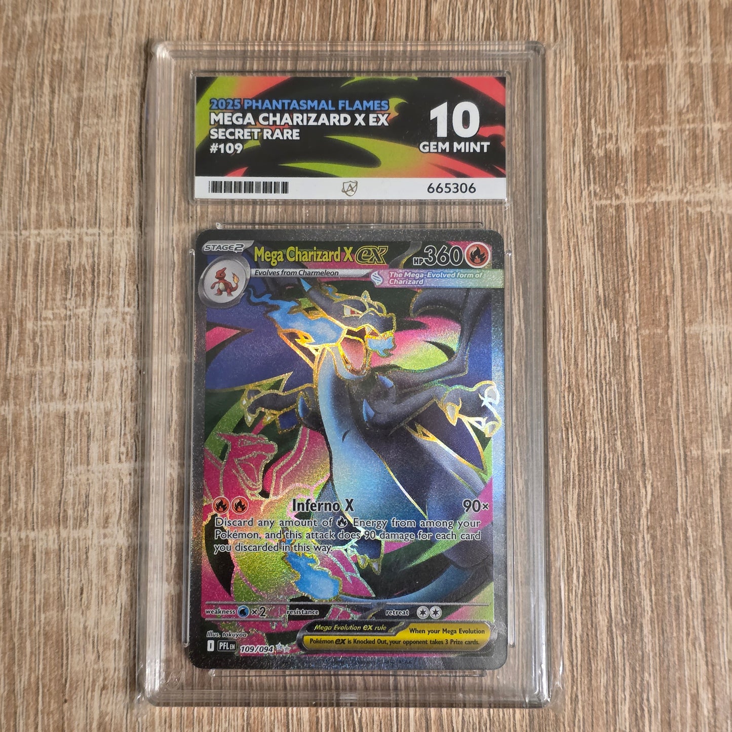 Pokemon TCG Mega Charizard X ex Phantasmal Flames 109/094 (Ace 10)