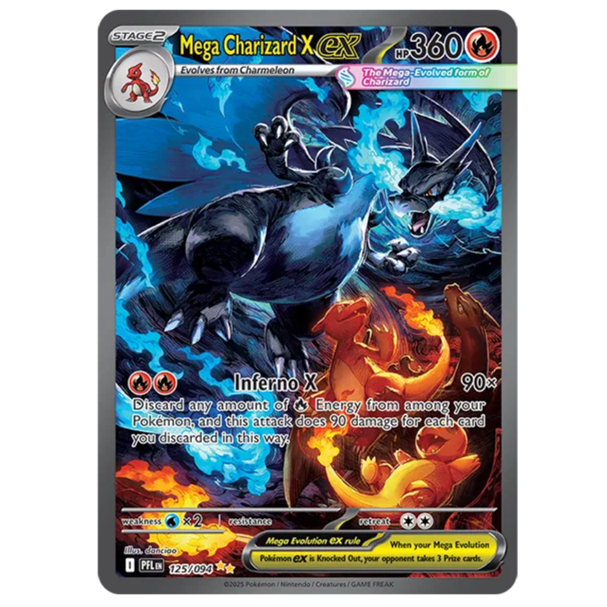 Pokemon TCG Mega Charizard X ex Phantasmal Flames 125/094