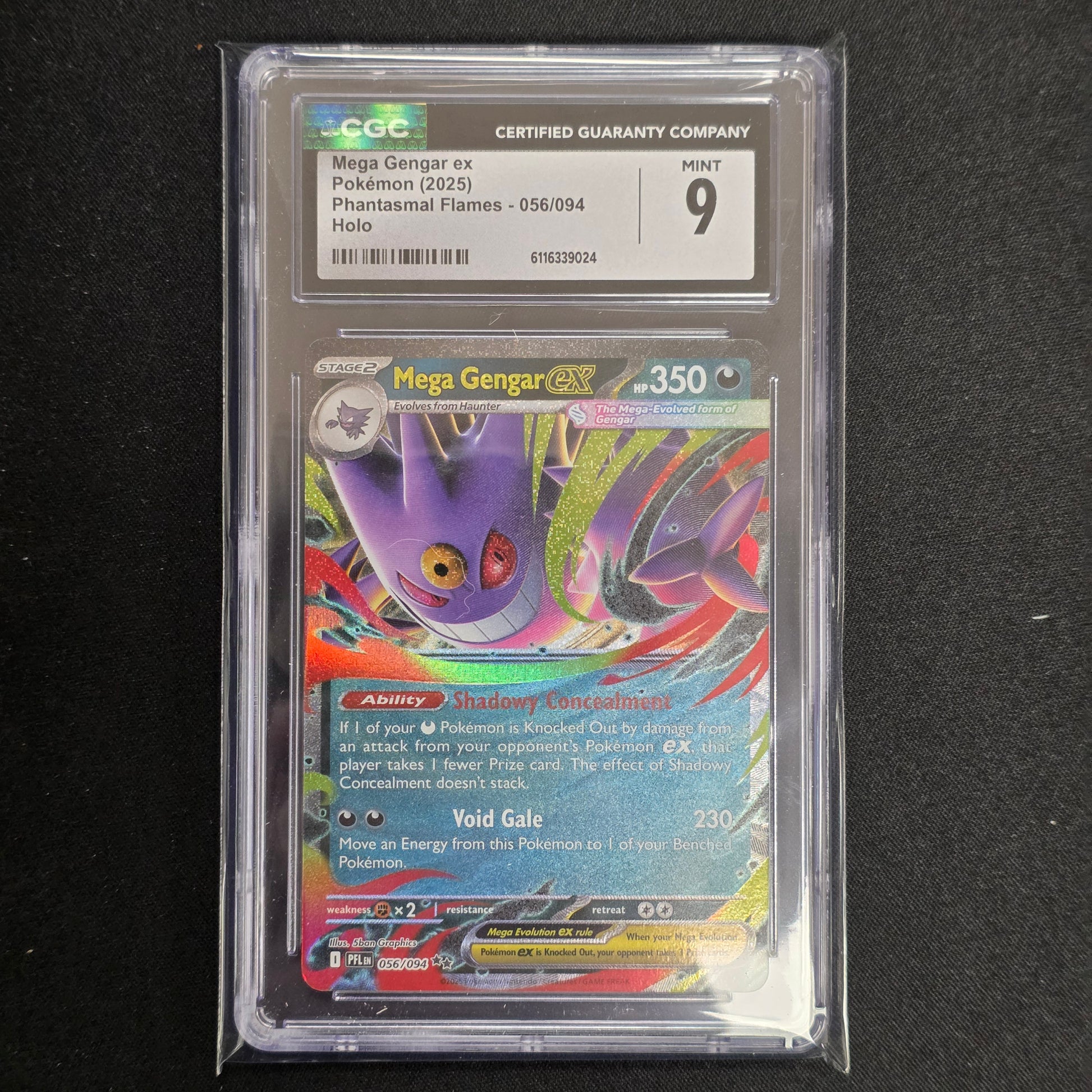 Pokemon TCG Mega Gengar ex Phantasmal Flames 056/094 (CGC 9)