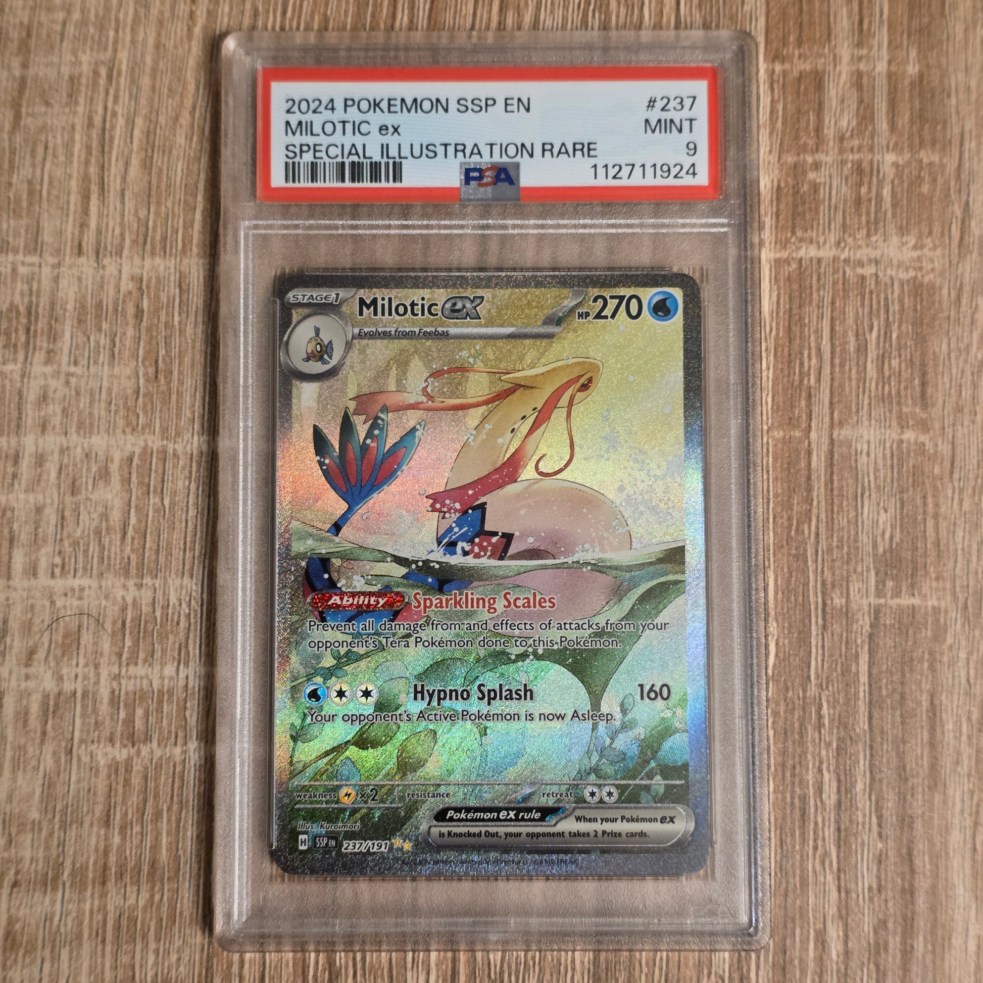Pokemon TCG Milotic ex Surging Sparks 237/191 (PSA 9)