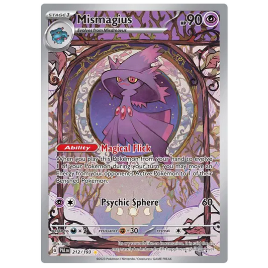 Pokemon TCG Mismagius Paldea Evolved 212/193Illustration Rare