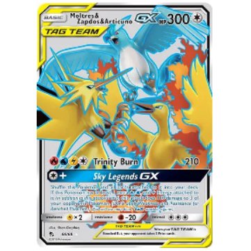 Pokemon TCG Moltres & Zapdos & Articuno GX Hidden Fates 66/68