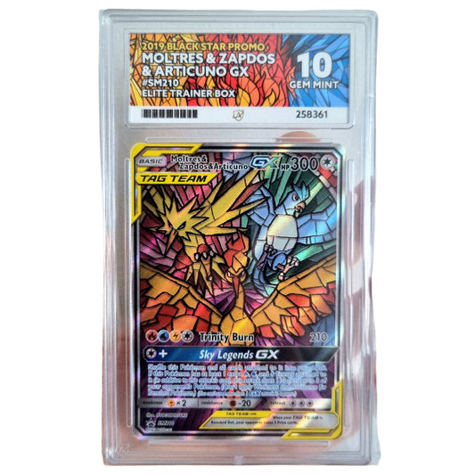 Pokemon TCG Moltres & Zapdos & Articuno GX Promo SM210 (Ace 10)