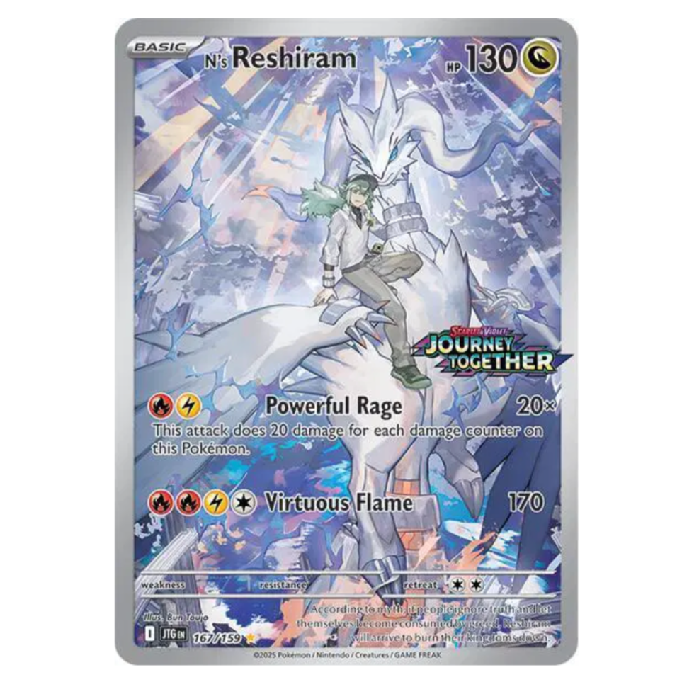 Pokemon TCG N’s Reshiram *Stamped* Journey Together 167/159