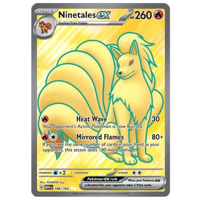 Pokemon TCG Ninetales ex 151 186/165