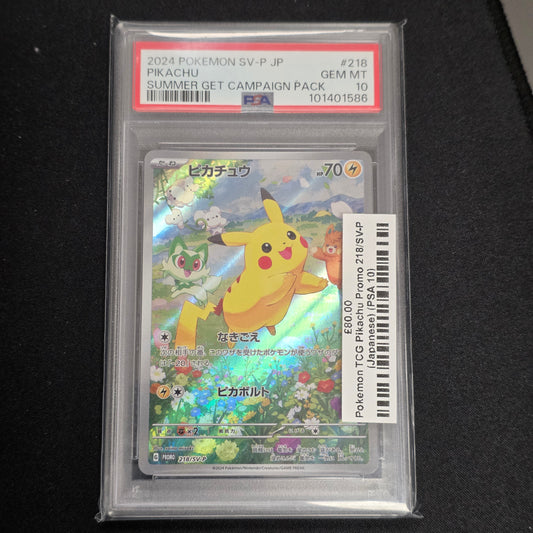 Pokemon TCG Pikachu Promo 218/SV-P (Japanese) (PSA 10)