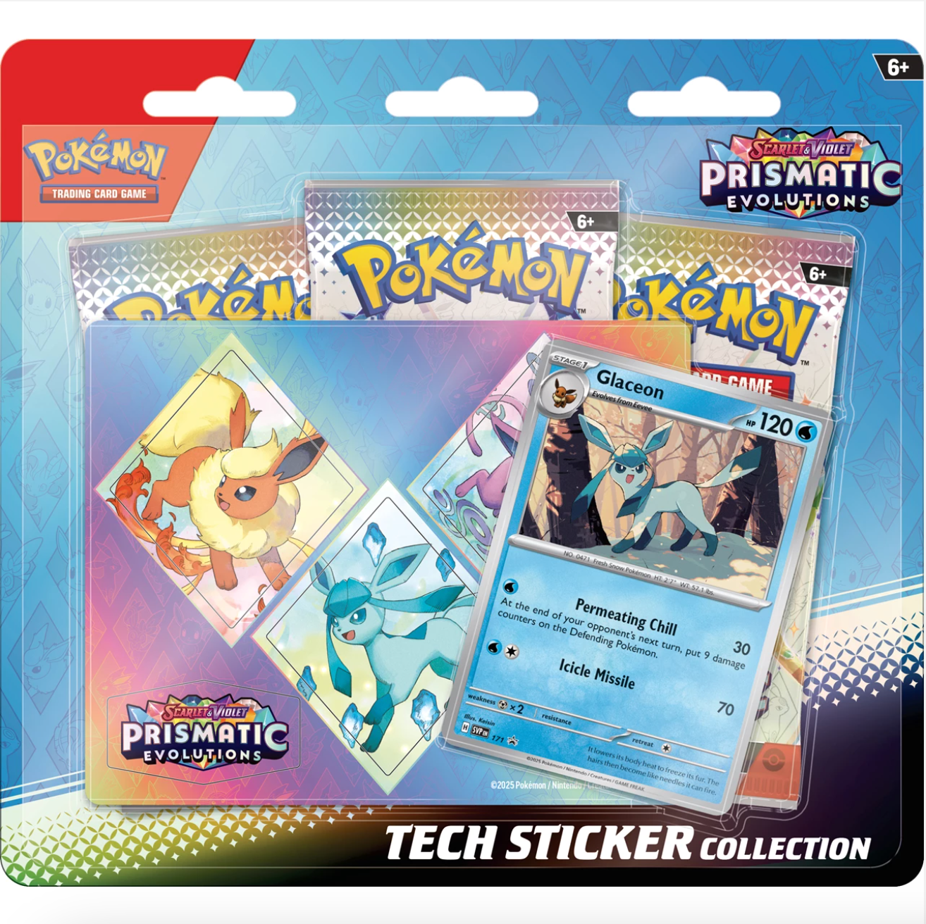 Pokemon TCG Prismatic Evolutions Tech Sticker Collection Glaceon