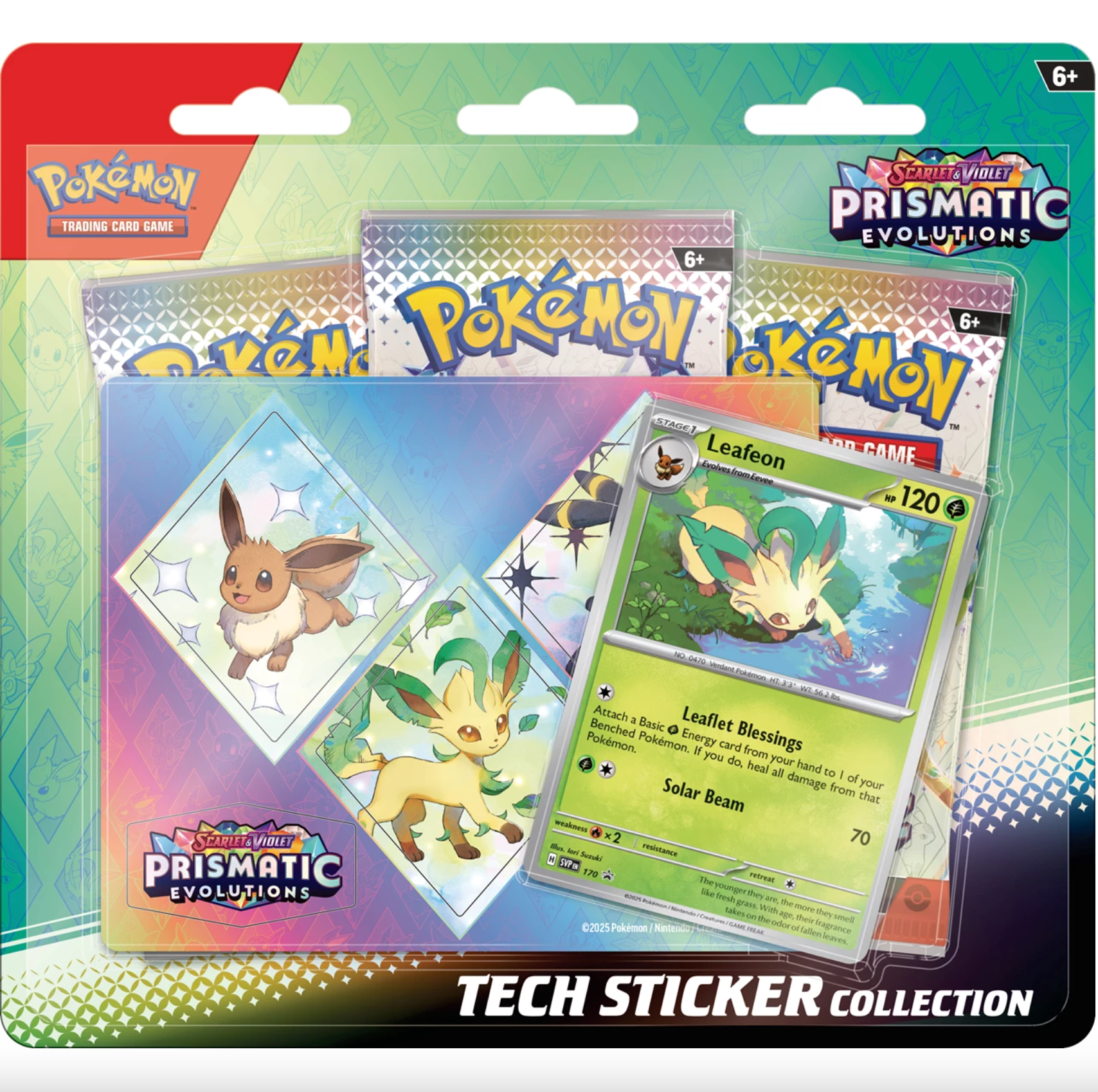 Pokemon TCG Prismatic Evolutions Tech Sticker Collection Leafeon