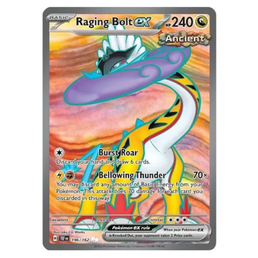 Pokemon TCG Raging Bolt ex Temporal Forces 196/162