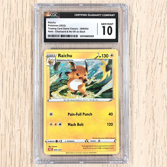 Pokemon TCG Raichu Classic Collection 009/034 CGC 10