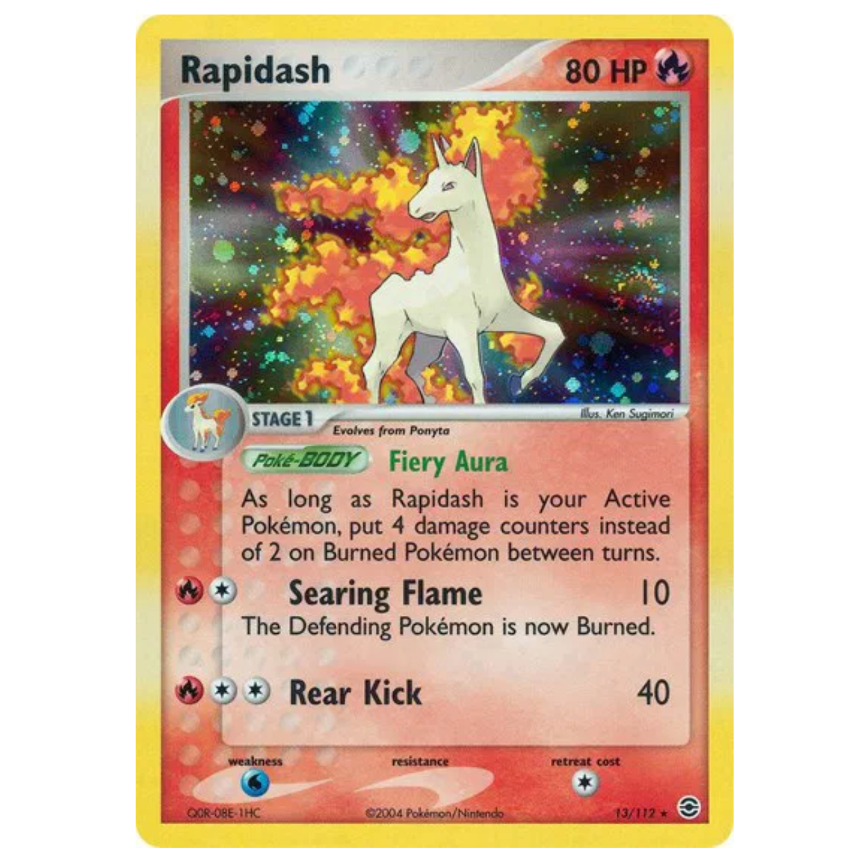 Pokemon TCG Rapidash *Holo* EX Fire Red & Leaf Green 13/112