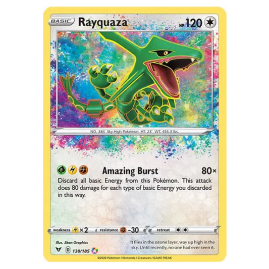 Pokemon TCG Rayquaza *Amazing Rare* Vivid Voltage 138/185