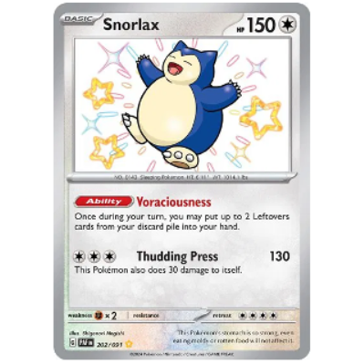 Pokemon TCG Snorlax *Baby Shiny* Shiny Paldean Fates 202/091