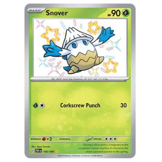 Pokemon TCG Snover *Baby Shiny* Paldean Fates 100/091