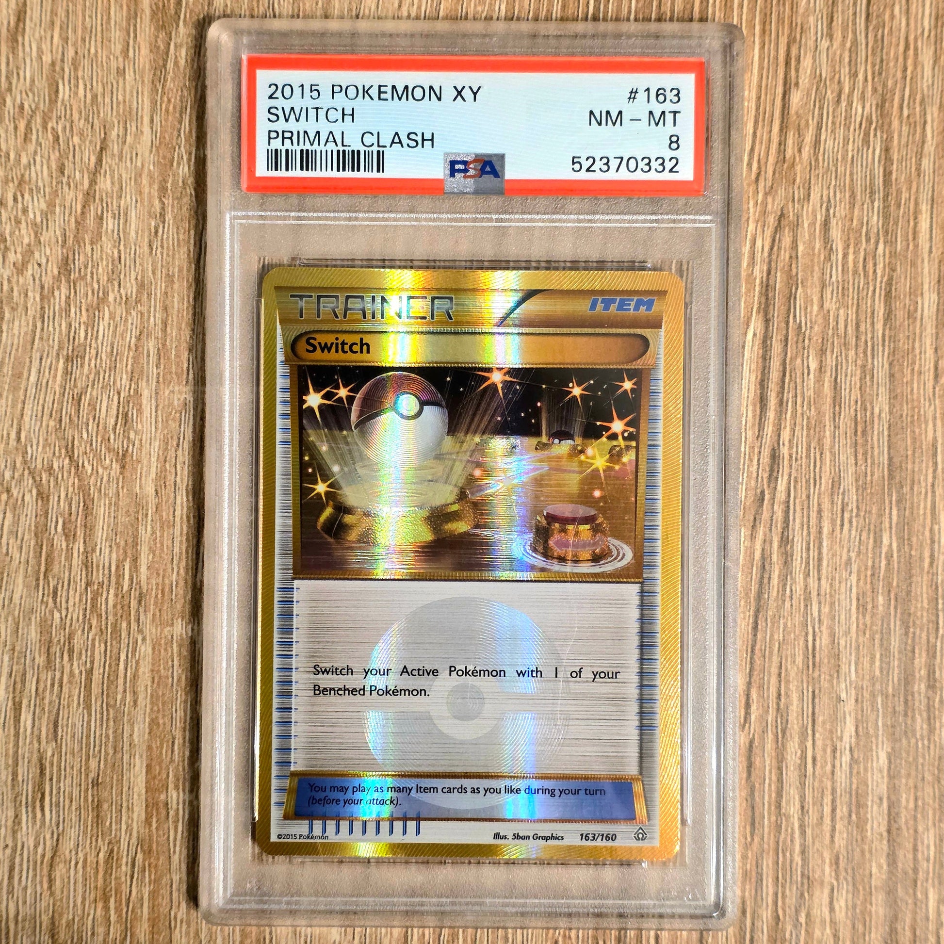 Pokemon TCG Switch Primal Clash 163/160 (PSA 8)