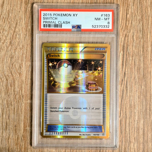 Pokemon TCG Switch Primal Clash 163/160 (PSA 8)