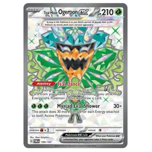 Pokemon TCG Teal Mask Ogerpon ex Twilight Masquerade 190/167