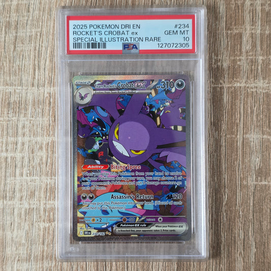 Pokemon TCG Team Rocket's Crobat ex Destined Rivals 234/182 (PSA 10)