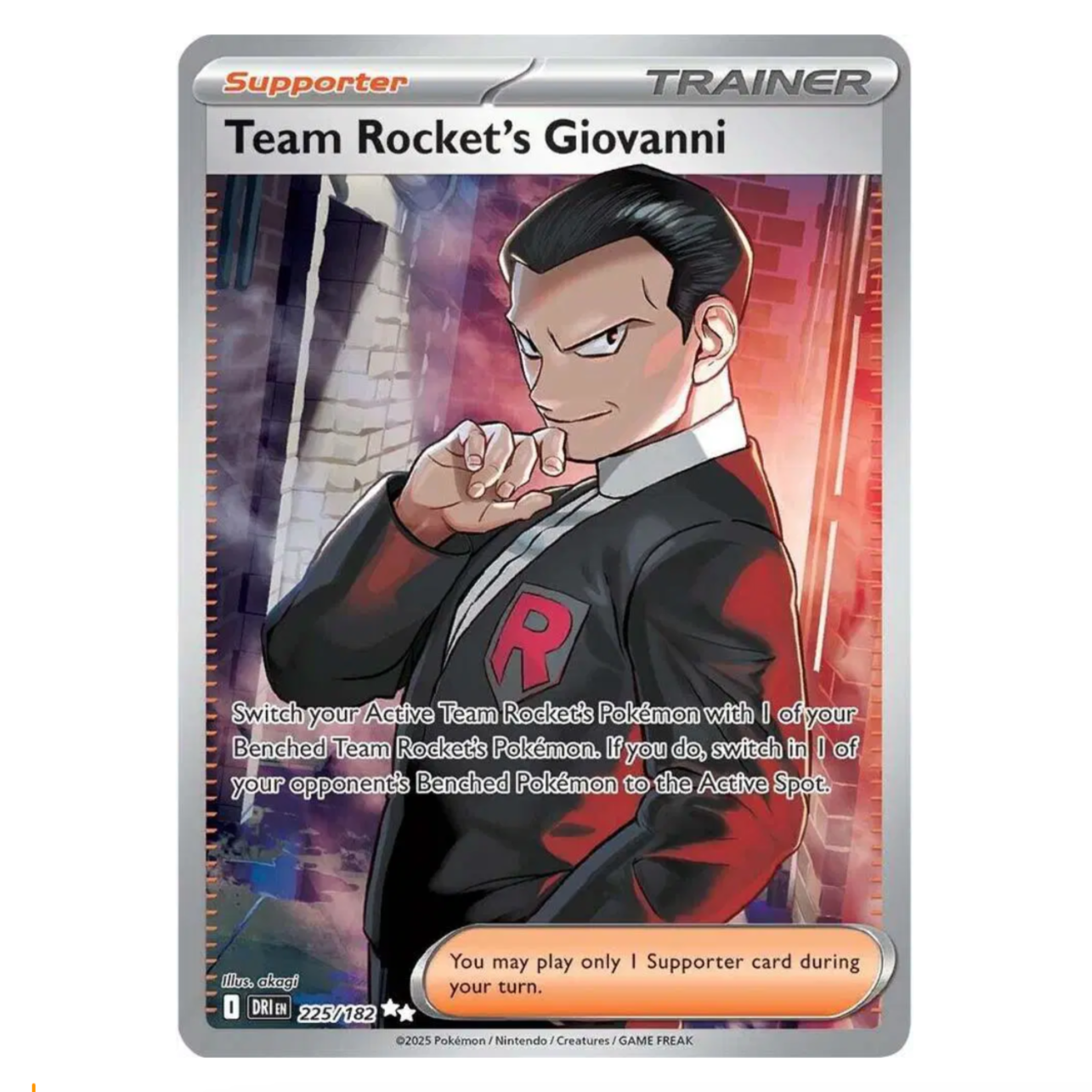 Pokemon TCG Team Rocket's Giovanna Destined Rivals 225/182