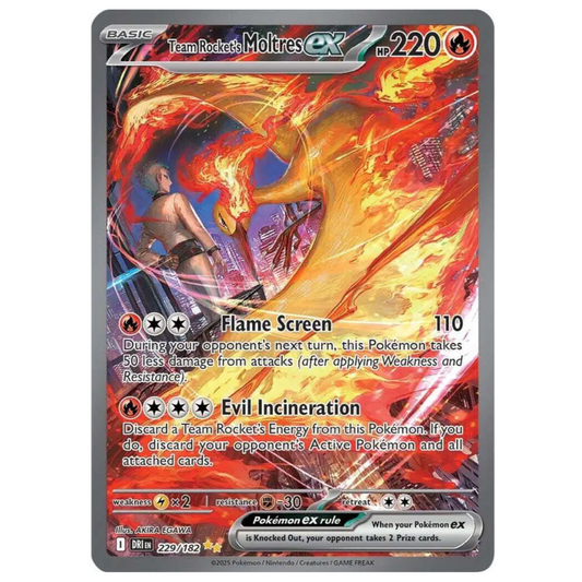 Pokemon TCG Team Rocket's Moltres ex Destined Rivals 229/182