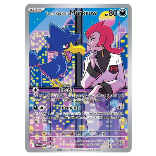 Pokemon TCG Team Rocket's Murkrow Destined Rivals 200/182
