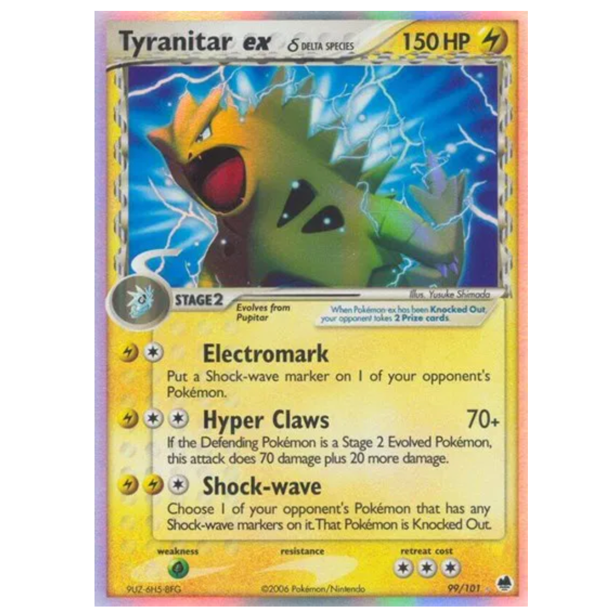 Pokemon TCG Tyranitar ex *Holo* Dragon Frontiers 99/101