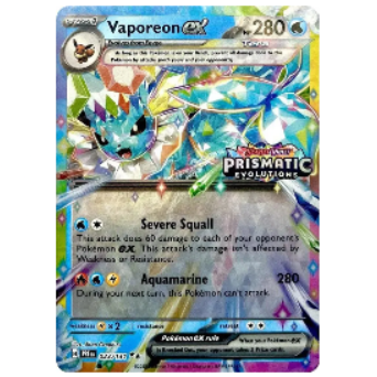 Pokemon TCG Vaporeon ex Prismatic Evolutions Stamp 023/131