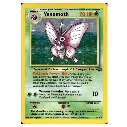 Pokemon TCG Venomoth *Holo* Jungle 13/64
