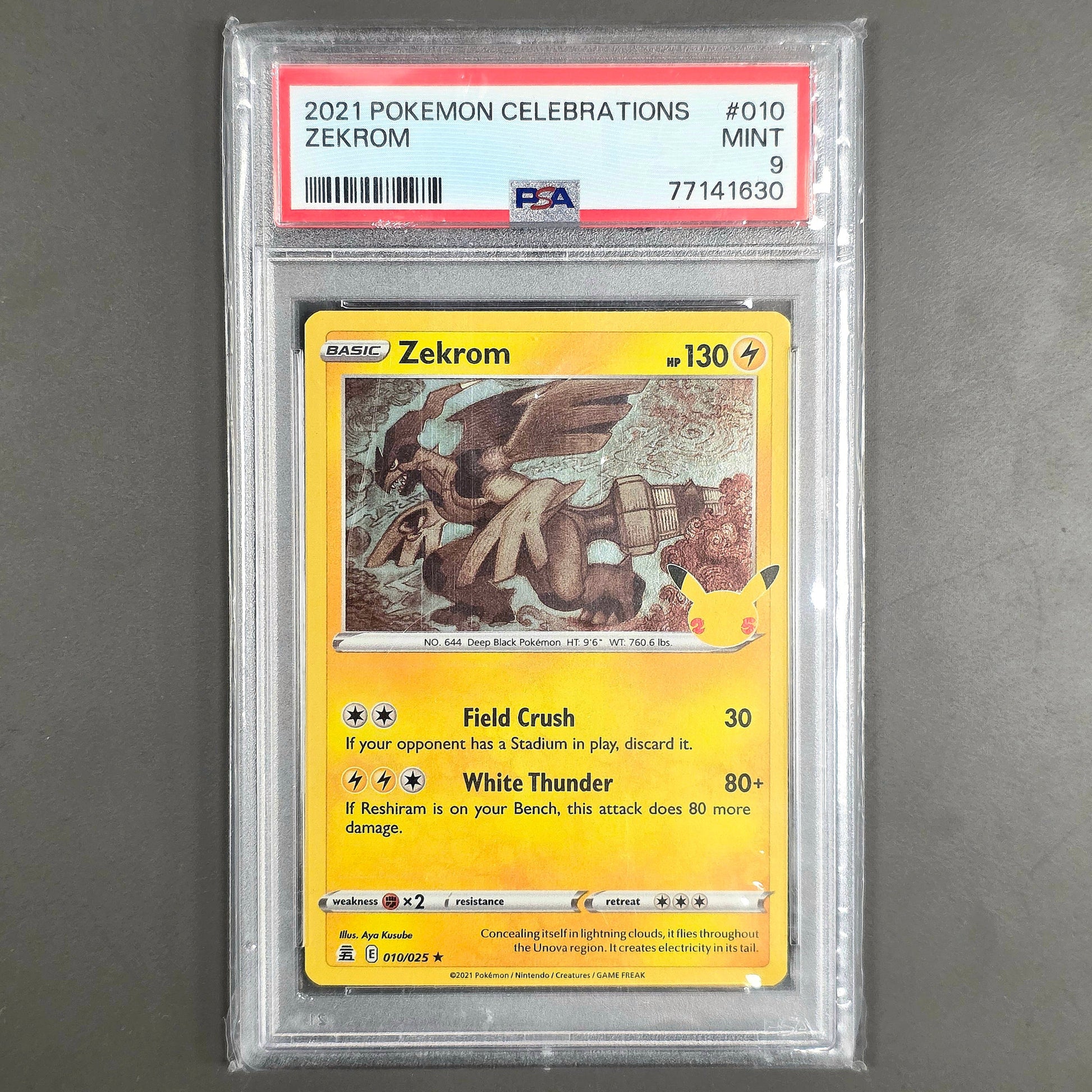 Pokemon TCG Zekrom Celebrations 010/025 (PSA 9)