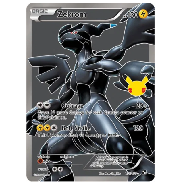 Pokemon TCG Zekrom Celebrations 114/114