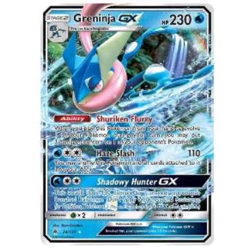 Pokemon TCG greninja gx Forbidden Light 24/131