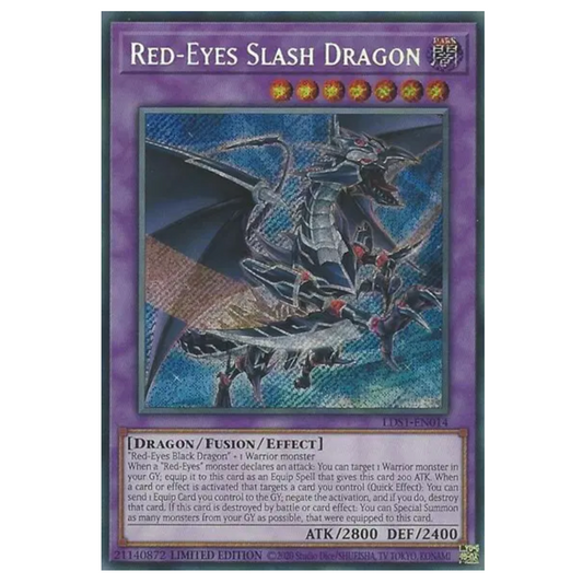Yu-Gi-Oh! TCG Red-Eyes Slash Dragon *Secret Rare* LDS1-EN014