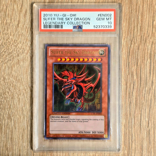 Yu-Gi-Oh! TCG Slifer The Sky *Ultra Rare* LC01-EN002 (PSA 10)