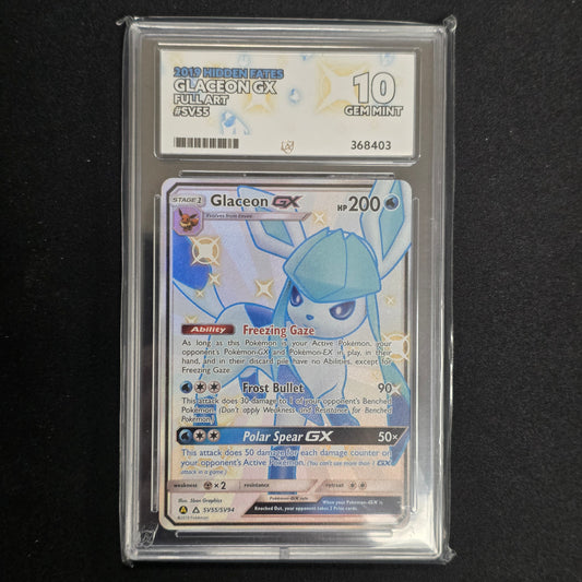 Pokemon TCG Glaceon GX Hidden Fates SV55/SV94 (Ace 10)
